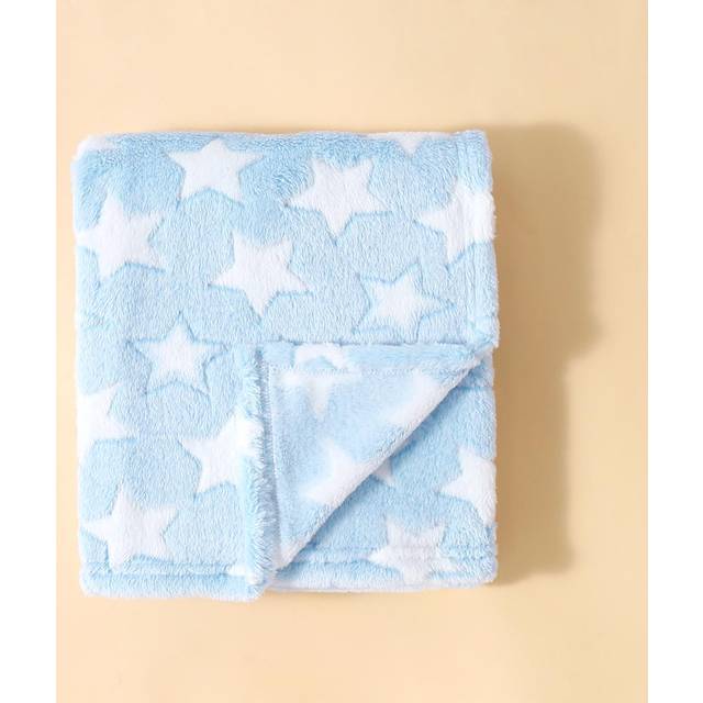 momscare 1 Pc Star Patterned Plush Swaddle Blanket, Soft Baby Bath Towel, Baby Stroller Cover Blanket, Suitable For Sweet And Warm Gifts For Every Boy And Girl