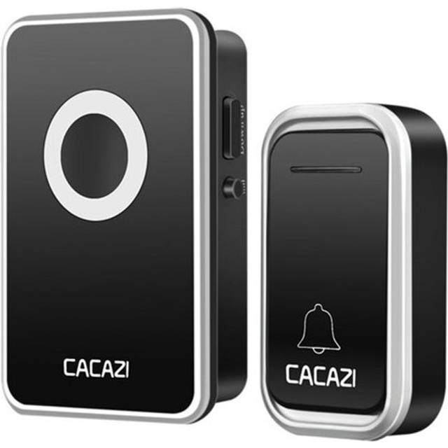 CACAZI Wireless Doorbell 300M Waterproof Door Bell AC 110-220V 80dB 1 Emitter 1 Receiver No Battery