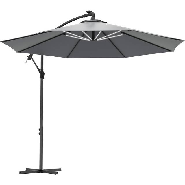 Dakota Fields Patio Offset Umbrella Grey 295cm W X 295cm D