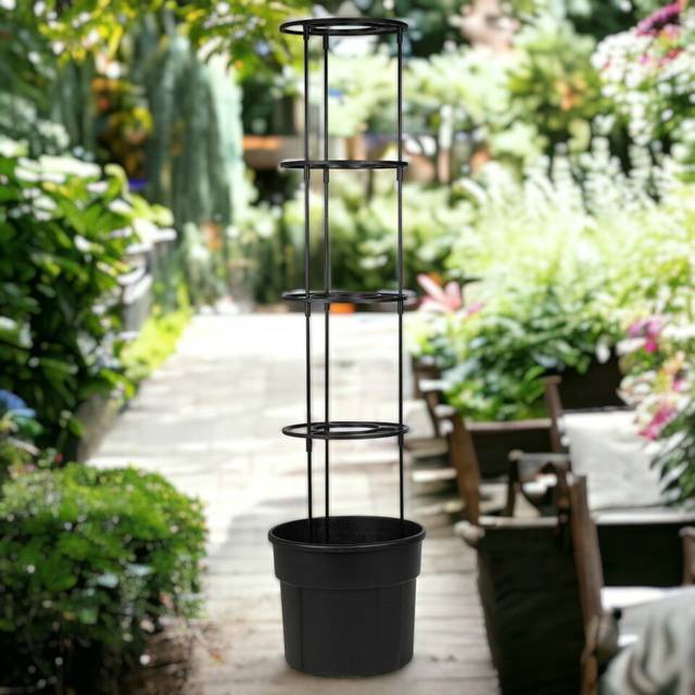 Chobot Pot Planter - Black (116.5cm H X 29.5cm W X 29.5cm D)