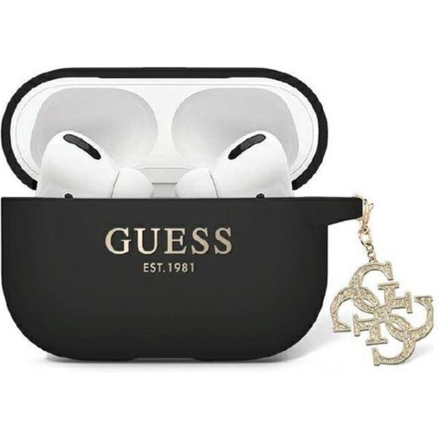 Guess AirPods Pro 2 Skal Liquid Silikon Glitter Triangle Charm