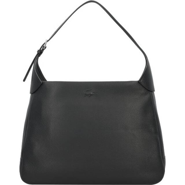 Lacoste City Court Shoulder Bag Leather 40 cm black