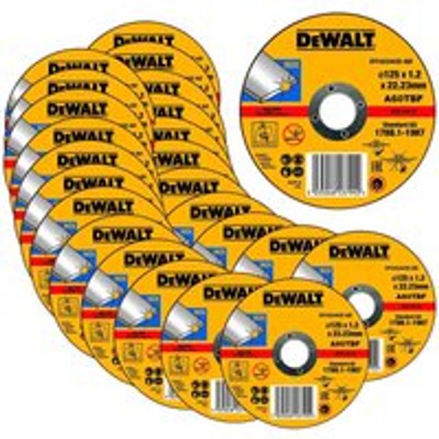 "Dewalt 125mm 4.5"" 1.2mm Thin INOX Metal Cutting Disc 22mm Bore Flat Disc x24"