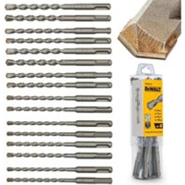 DeWalt 16 Piece SDS + SDS Plus Drill Bit Set 6 7 8 10mm Long Life Carbide + Case