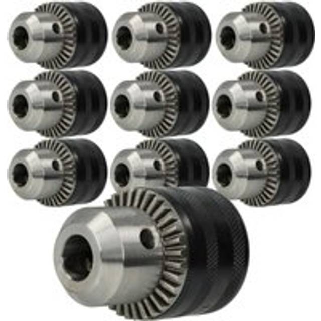 Kress 10x Clamping Chuck Jaw Adapter 1.5 - 13mm - 13mm (1/2") x 20 compatible with Universal Fein, Dewalt, Einhell Screwdriver Drill, Hammer Drill