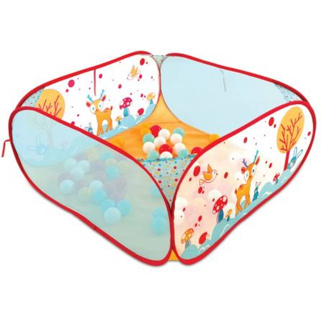LUDI Play Pen With Balls - Forest |Multi/patterned |One Size