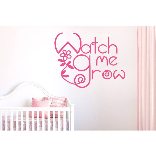 Watch Me Grow Wall Sticker - Pink (Large)