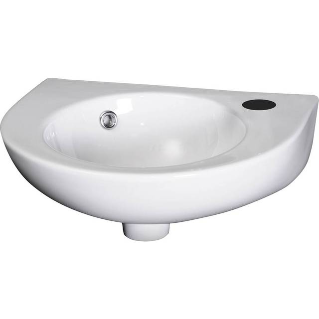 nuie Round 450mm Wall Hung Basin, White