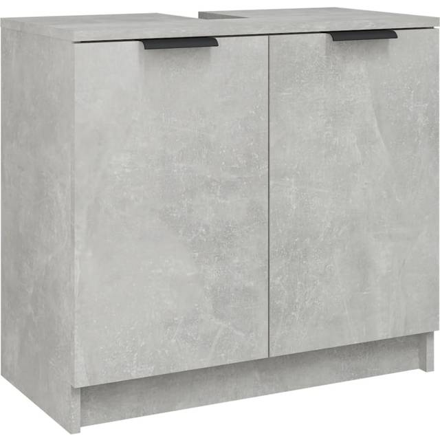 vidaXL Bathroom Cabinet Concrete Grey 64.5x33.5x59 cm Engineered Wood