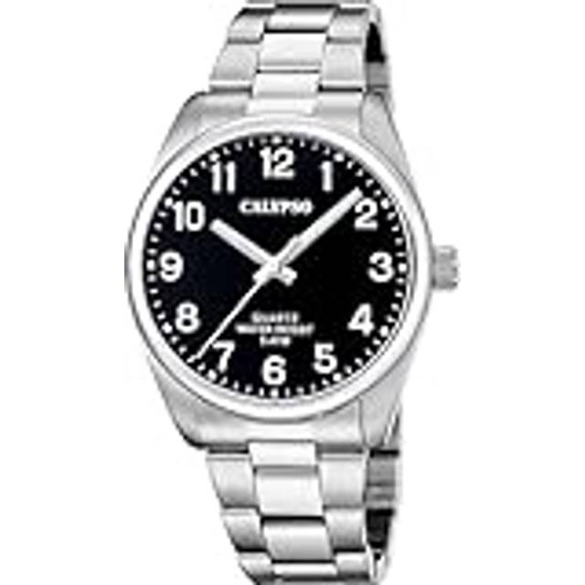 Calypso Mens Casual Black Stainless Steel Watch K5862/4 - Silver
