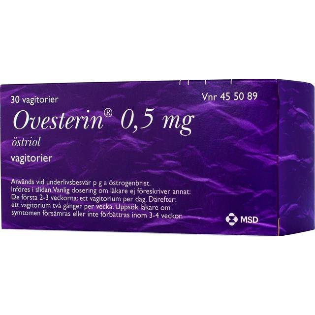 Ovesterin, vagitorium 0,5 mg Aspen Nordic 30 styck
