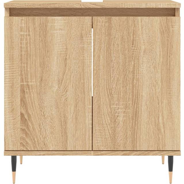 vidaXL Bathroom Cabinet Sonoma Oak 58x33x60 cm Engineered Wood - Brown