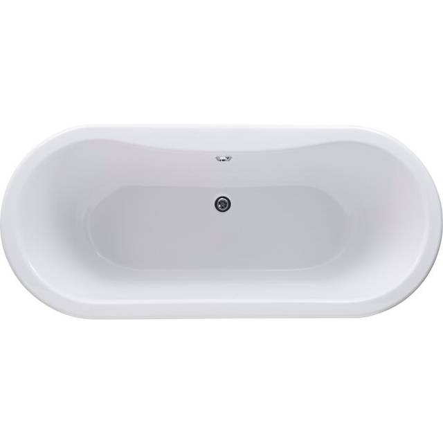 Kingsbury Grosvenor 150cm x 74.5cm Freestanding Soaking Bathtub - White (63.5cm H x 150cm L x 75cm D)