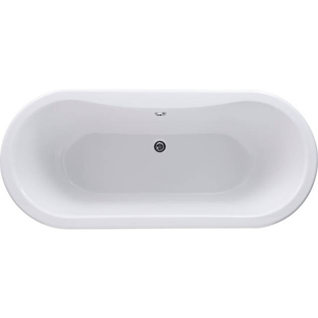 Kingsbury Grosvenor 150cm x 74.5cm Freestanding Soaking Bathtub - White (65cm H x 170cm L x 74.5cm W)