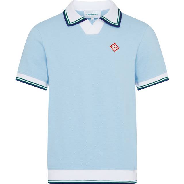 Casablanca Blue Pique Polo - PALE BLUE - L