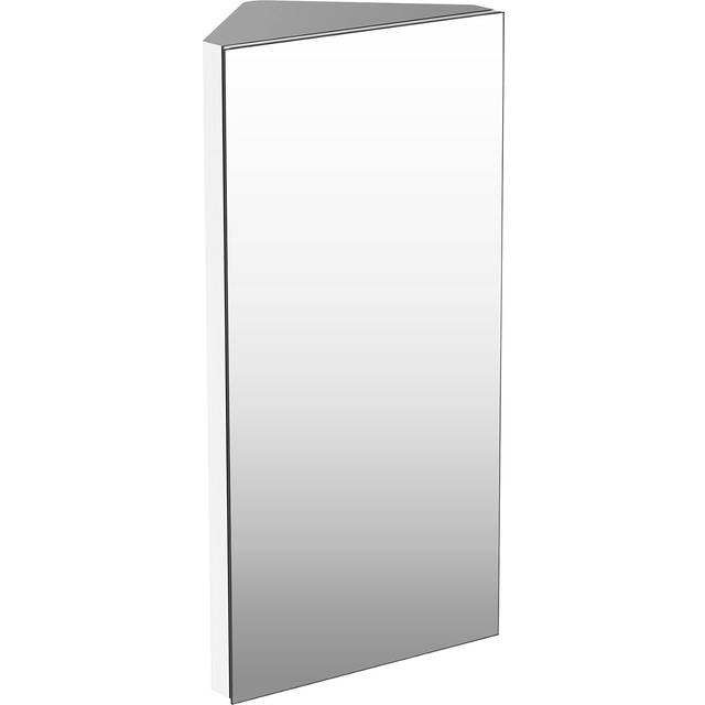 Homcom Mirror Cabinet For Bathroom Mirror Cupboard Corner Stainless Steel Wall Mounted Single Door 300mm (w)