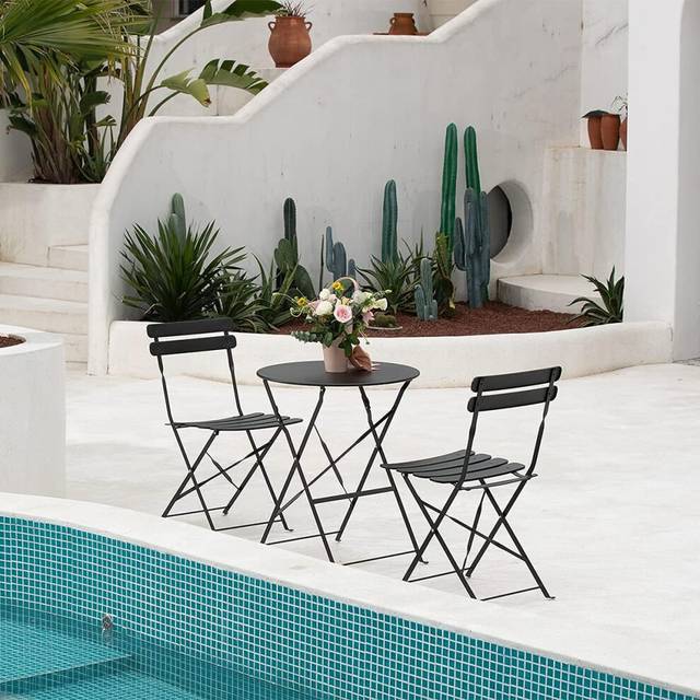 Habitat Eve 2 Seater Metal Garden Bistro Set - Green