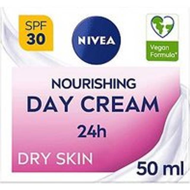 NIVEA 24H Moisture Nourishing Day Cream for Dry & Sensitive Skin SPF30 50ml