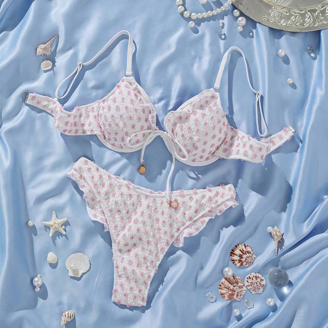 Swim Mod Ladies&#39; Strap Bikini Set Cute Bathing Suits Summer Beach