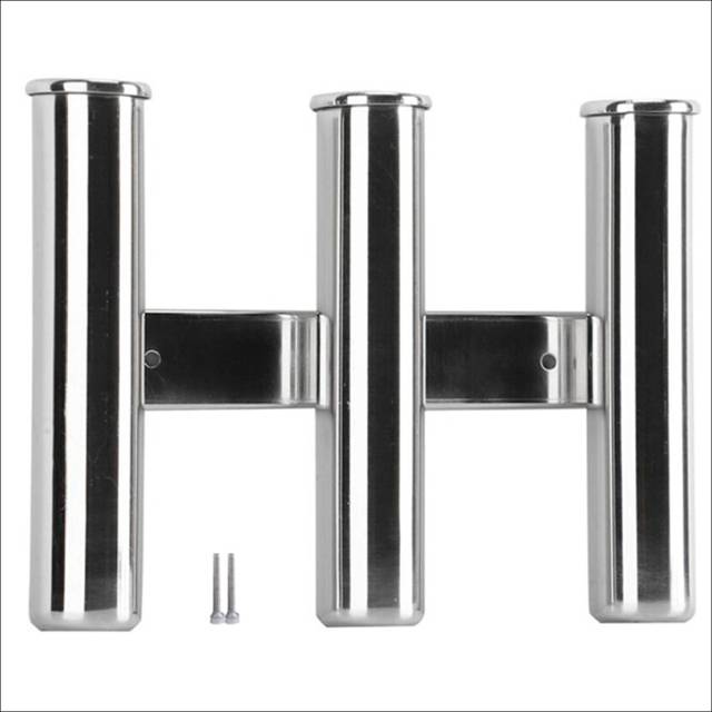 Stainless Steel 3 Tube Fishing Rod Holder Fishing Rod Rack Holder Pole Tube Socket for Marine Fishing Yacht Accessories