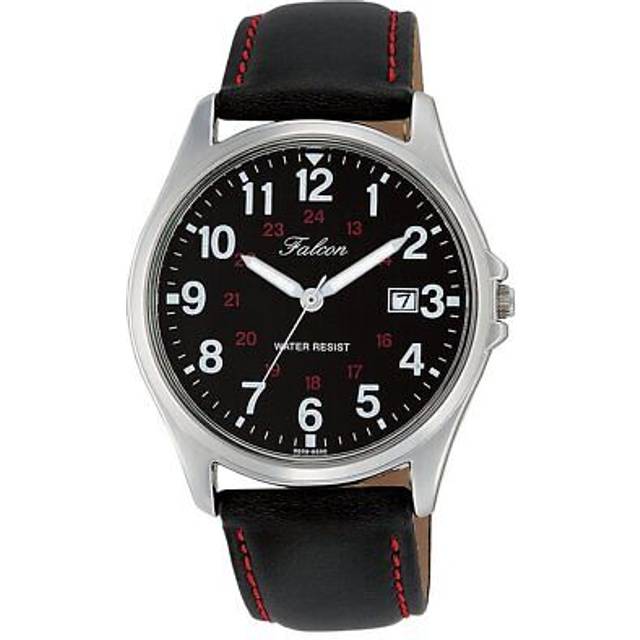 [Citizen Q&Q] Watch Analog Waterproof Date Leather Strap D026-305 Men's Black