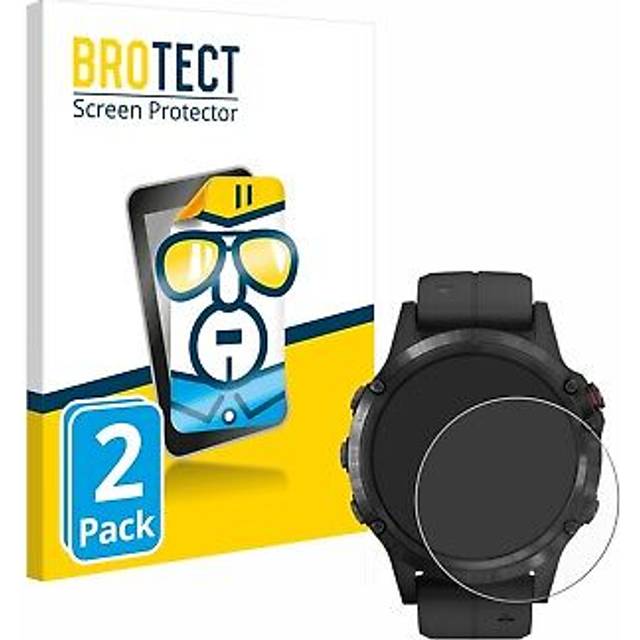2x screen protector for garmin fenix 5 plus (47 mm) clear protection film