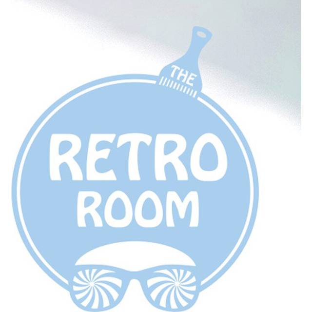 The Retro Room Wall Sticker - Light Blue (Large)