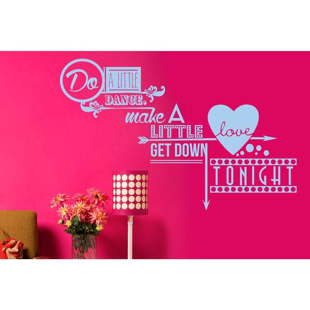 Do a Little Dance Make a Little Love Wall Sticker - Light Blue (Medium)