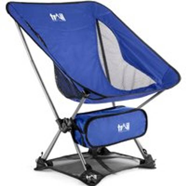 Folding Camping Chair Lightweight Portable Outdoor Garden Beach Seat Trail - Blue - One Size
