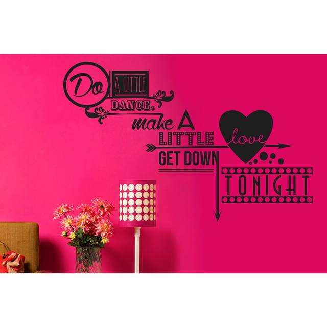 Do a Little Dance Make a Little Love Wall Sticker - Black (Medium)