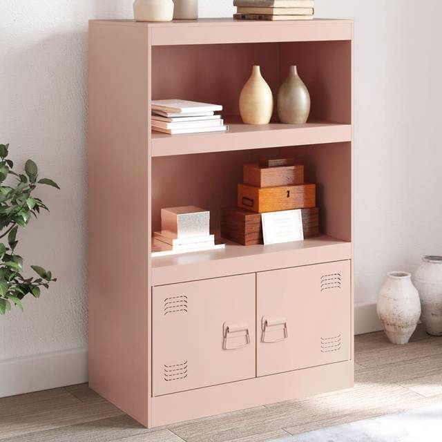 Sideboard Pink 67x39x107 cm Steel Vidaxl