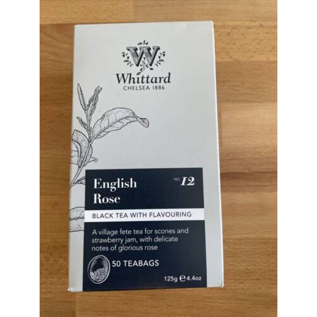 English Rose 50 Traditional Teabags - Whittard - Black