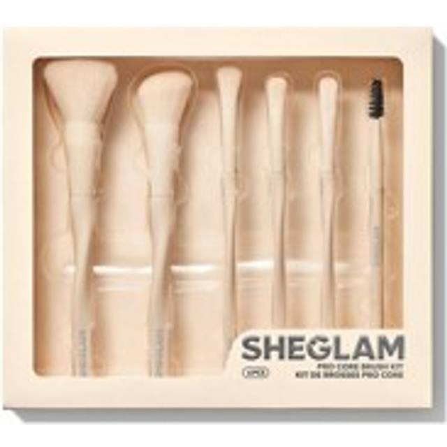 Pro Core Brush Kit 6 St/Set Professionella Sminkborstar Mjuk Borstsats Med Ansiktsborste, öGonborste, öGonbrynsborste, Rougeborste, Highlighterborste - Beige