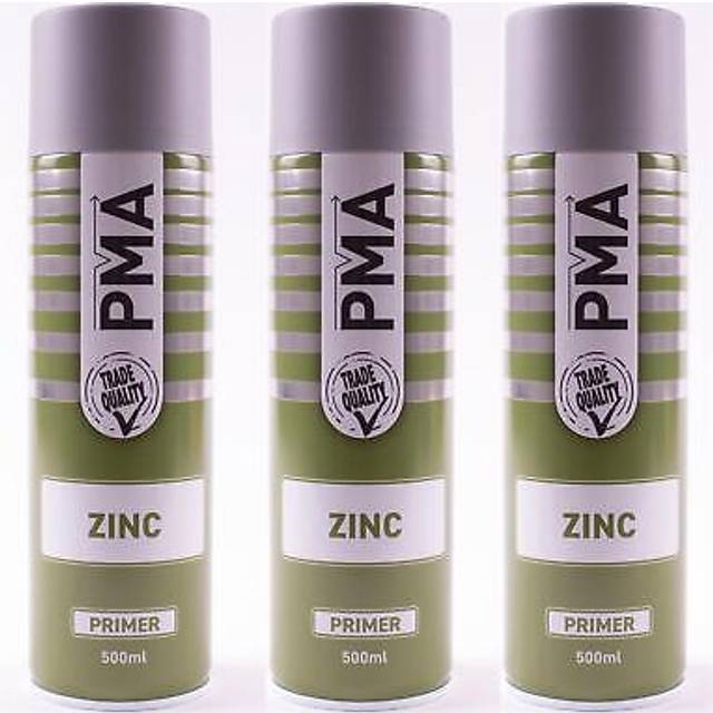 3x Pma Professional Zinc Primer 500ml Spray Paint High Coverage