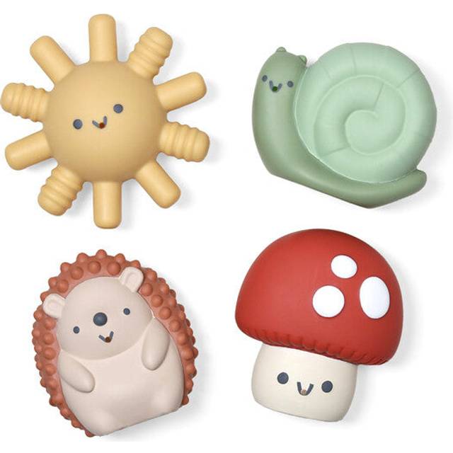 Itzy Ritzy Water-Squirting Sensory Bath Toys - Soft  Textured & Easy to Squeeze for Babies & Toddlers - Characters for Fun & Motor Skill Developm