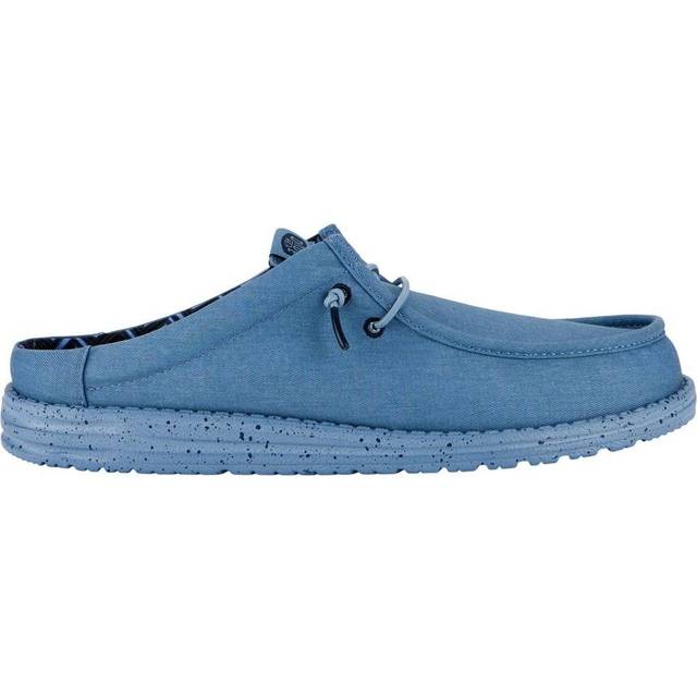 HEYDUDE Wally Slip Canvas Mule Shoe Elemental Blue UK Size = 11 EU Size = 45 - M - elemental blue