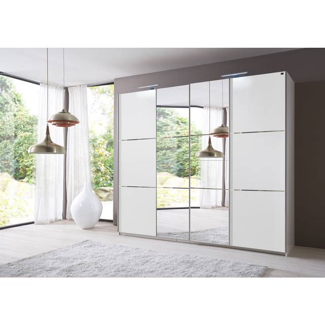 Ebern Designs Laylene 4 Door Sliding Wardrobe 216cm H X 350cm W X 64cm D