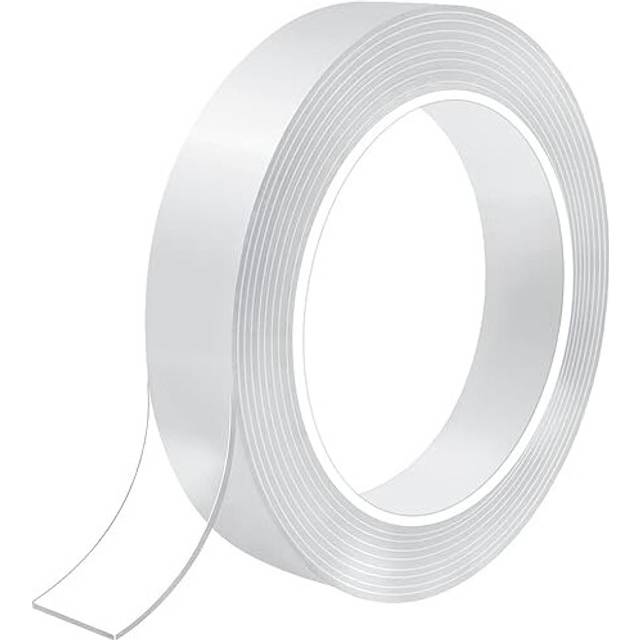 ZGTS Double Sided Tape Heavy Duty Reusable Nano Adhesive Tape Transparent Double Sided Tape for Carpet Photos Wall Posters Kitchen Party (5m/16.4FT)