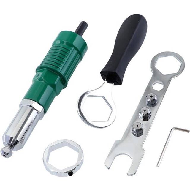 Aluminum Alloy Electric Drill Rivet Nut Attachment Cordless Riveting Drill Adapter Riveting Tool Insert Nut Tool