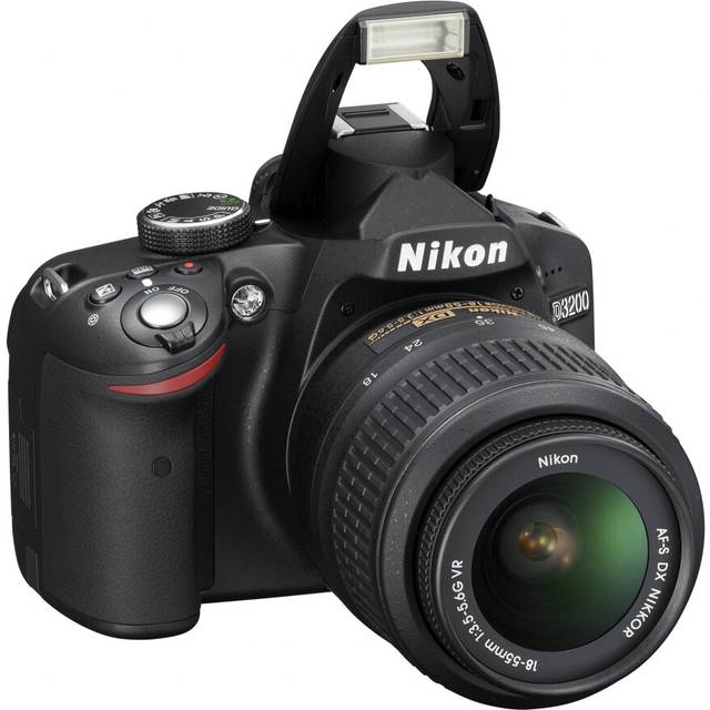 Nikon D3200 Digital SLR with 18-55mm VR II Lens - Black