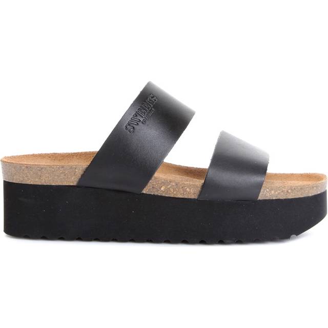 Sweeks - Hedda - Svarta slip in sandaler med platå storlek 41 - Black (41)