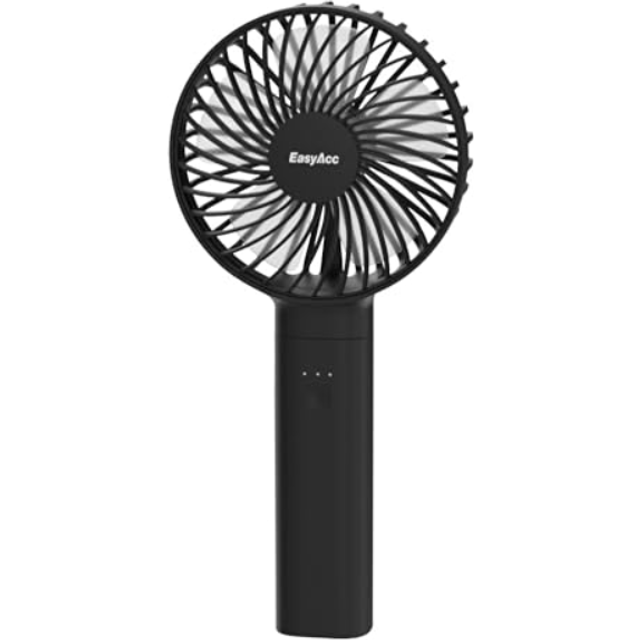 Handheld Fan, Portable USB Fan [Powerful Wind & Quick Cool] Up to 17H 4 Speeds Personal Fan with One Touch Power Off Rechargeable Battery Foldable