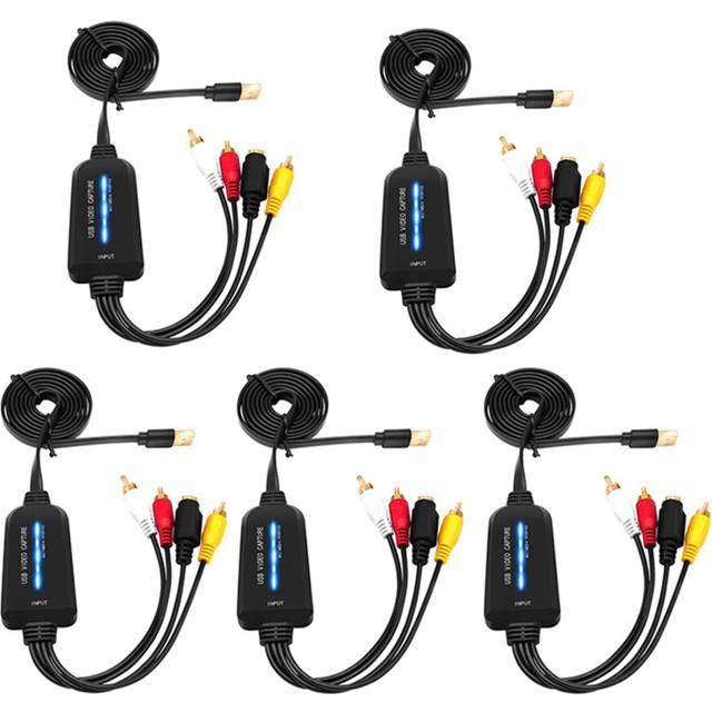 5X USB 2.0 Video Capture Card Single Channel USB Capture Card AV Capture Device Drive-Free Digital Converter