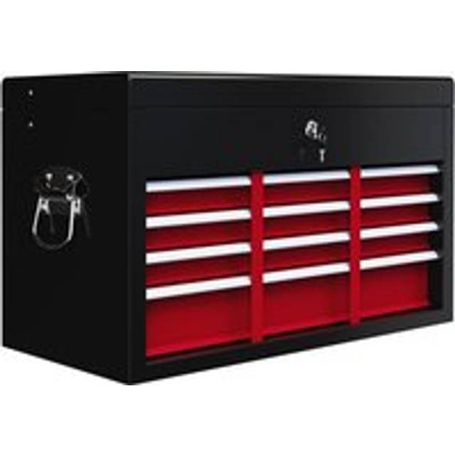 HOMCOM Lockable Metal Tool Chest w/ 6 Drawer - Red, Red