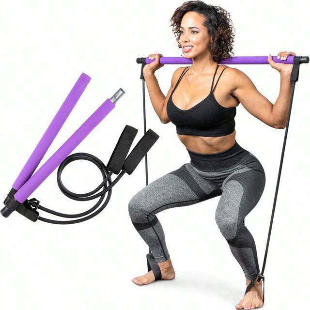 SHEIN Multifunctional Fitness Pilates Stick & Resistance Band For Butt Lifting, Leg Sculpting Training, Exercise & Workout, For Men & Women