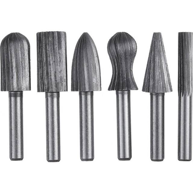 6pcs 6mm Shank Tungsten Steel Carbide Burrs For Rotary Drill Bit Die Grinder