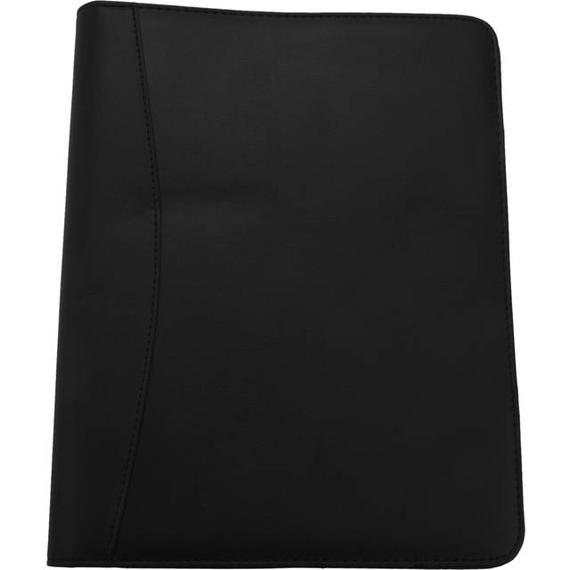 A4 Leather 3 Ring Portfolio Binder Business Binder Padfolio with Notebook Pad for Interview & Business