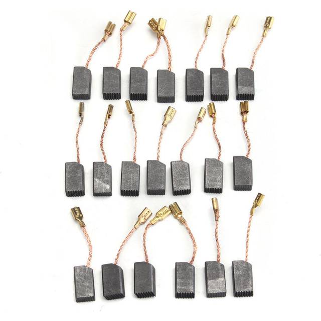 20Pcs Motor Carbon Brushes 13.6x7.8x6.1mm Carbon Brush for Dewalt 100mm Angle Grinder