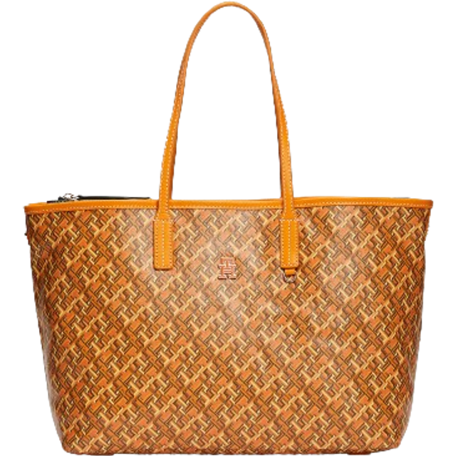 Tommy Hilfiger TH Monoplay Leather Shopper Bag 36 cm orange