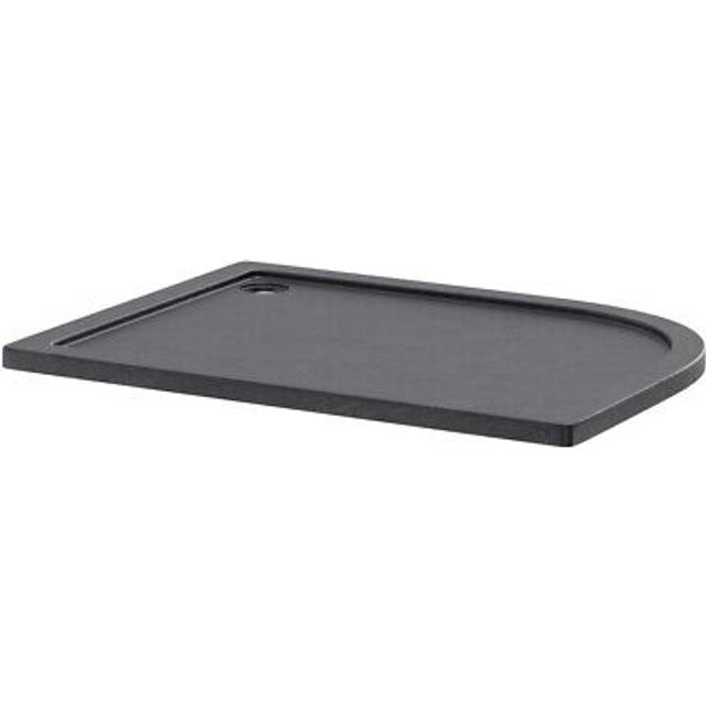 Hudson Reed Pearlstone Slate Left Hand Offset Quadrant Shower Tray | Slate Grey | Plastic/Stone Resin | 1200mm x 900mm x 40mm